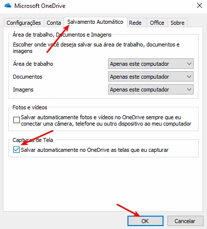 Printscreen no Windows 10: 5 maneiras mais simples 15 OneDrive - Salvar capturas de tela