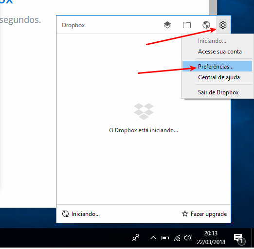 Printscreen no Windows 10: 5 maneiras mais simples 17 Dropbox - Preferências