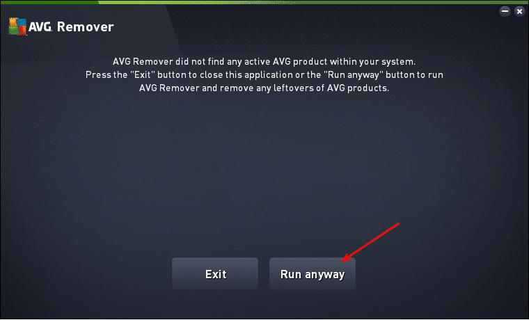 Forçando o AVG Remover 