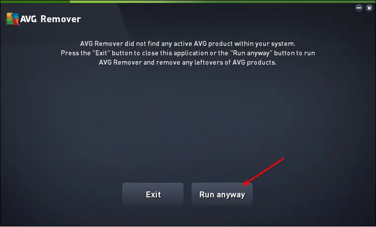 Erro no AVG - Você não está protegido 4 Forçando o AVG Remover