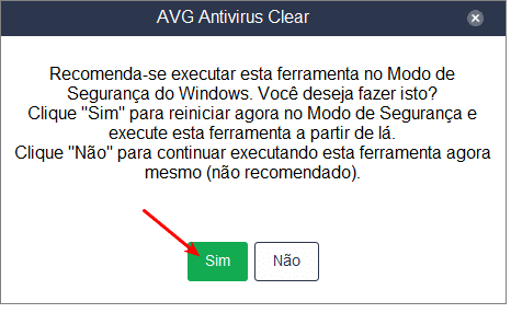 Executando o AVG Clear