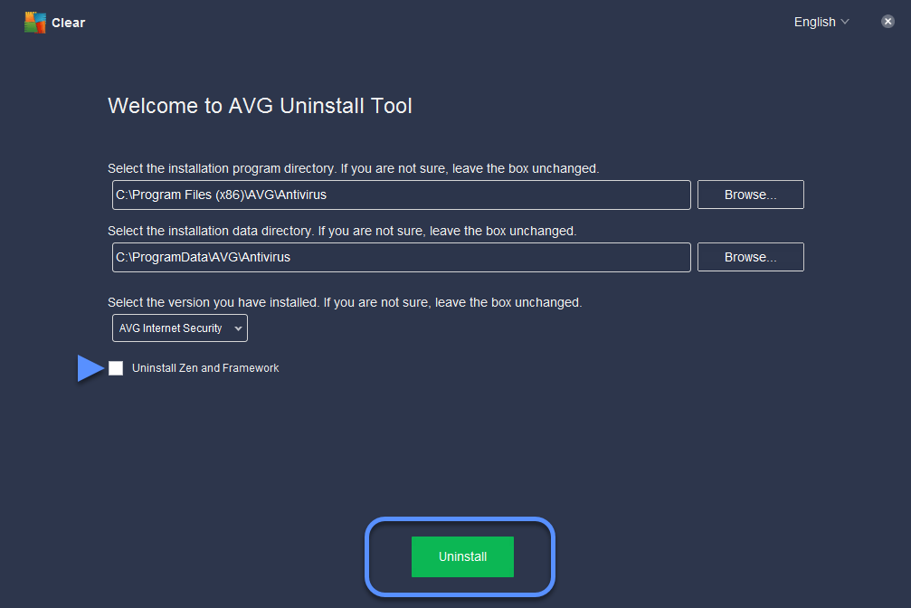 Tela 1 do AVG Clean