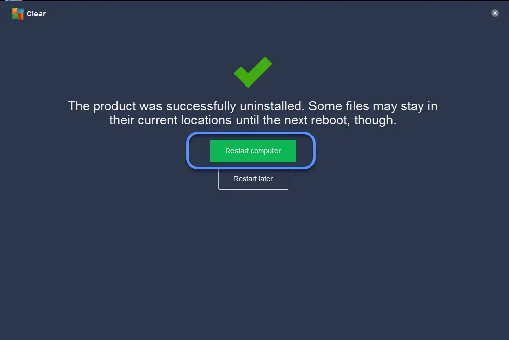 Erro no AVG - Você não está protegido 10 Tela 2 do AVG Clean