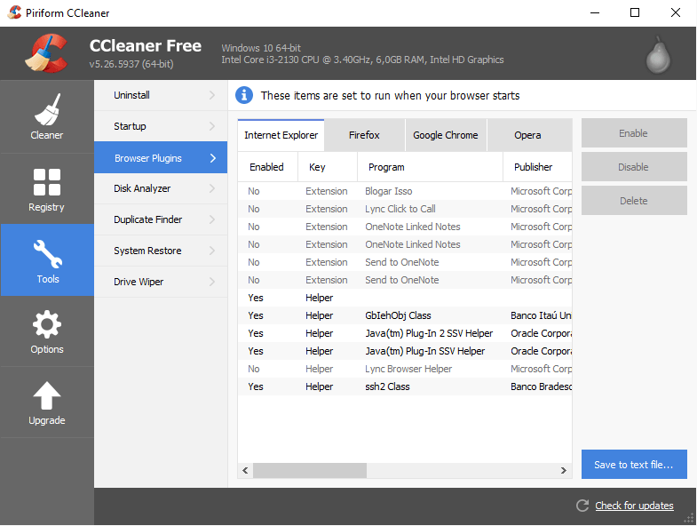 Usando o CCleaner para fazer uma limpeza em seu PC ou Mac 20 Ferramentas - Plugins dos Browsers