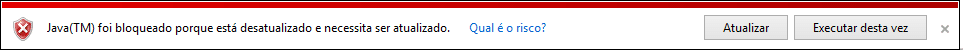 Conectividade Social solicitando Java 9 Mensagem de Java desatualizado 2