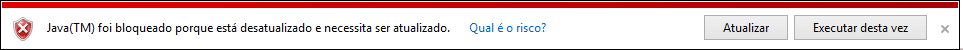 Mensagem de Java desatualizado 2