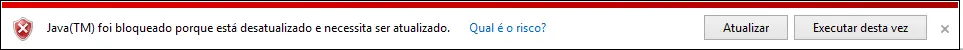 Conectividade Social solicitando Java 9 Mensagem de Java desatualizado 2
