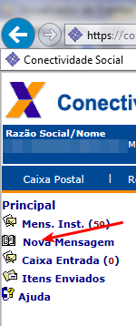 Conectividade Social solicitando Java 7 Criando nova mensagem