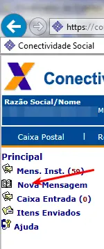 Conectividade Social solicitando Java 7 Criando nova mensagem