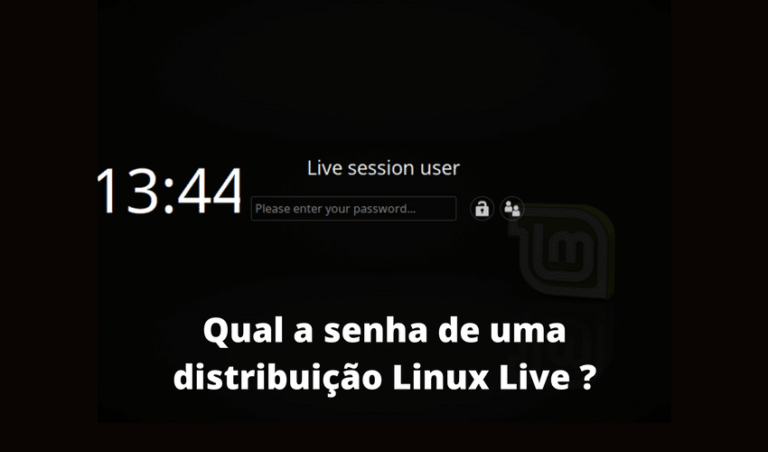 Senha de distribuição Linux Live