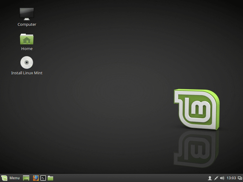 Tela desbloqueada - Linux Mint