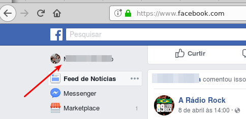 Perdeu o e-mail de acesso ao Facebook? 1 Clicar no usuário
