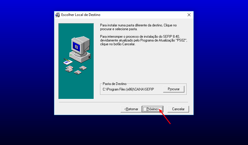 Problemas com a instalação e execução da SEFIP 4 Local de instalação