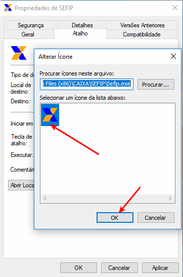 Alterar ícone da SEFIP