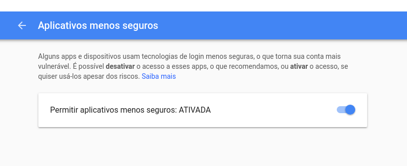 Usando o Gmail para enviar emails da VPS WordPress 6 Aplicativos