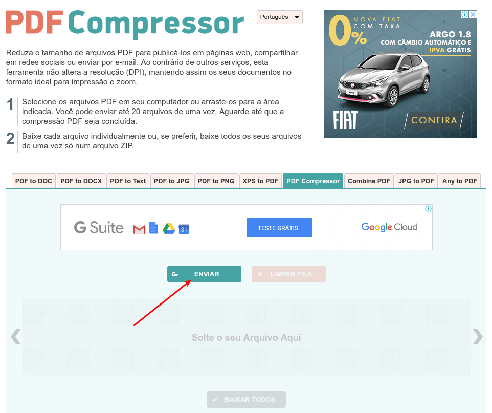 PDF Compressor - Envia arquivos