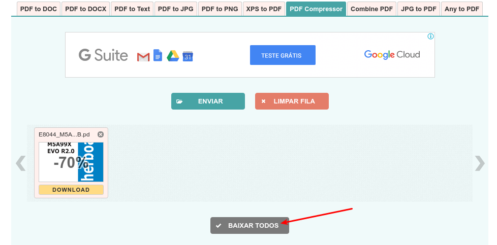Comprimir arquivos PDF online gratuitamente 7 PDF Compressor - Baixar documentos