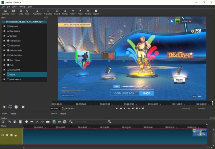Melhores Editores de vídeos grátis 3 Shotcut - Editor de vídeo