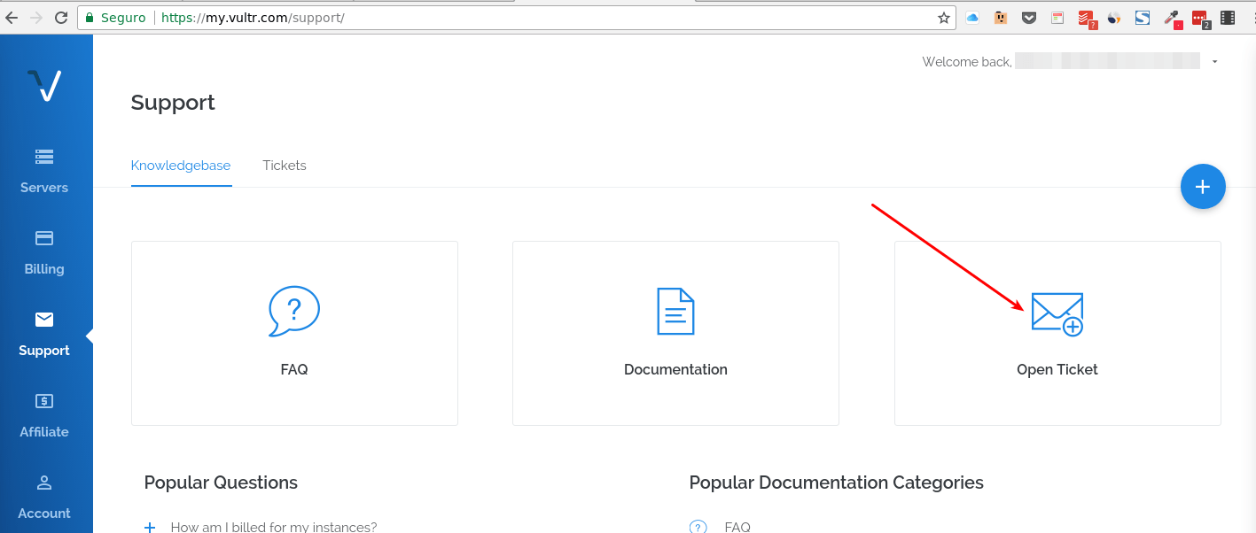 Usando o Gmail para enviar emails da VPS WordPress 2 Vultr - Ticket