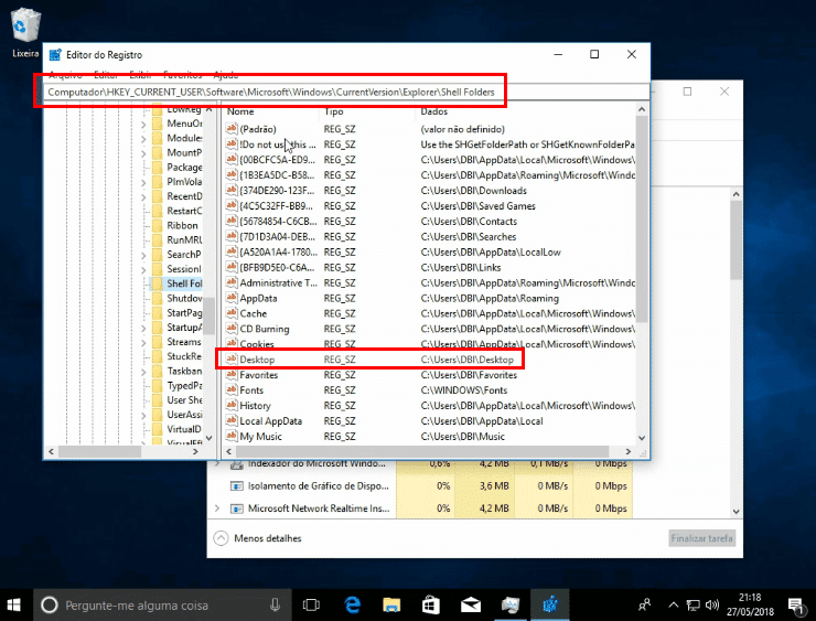 Como resolver o erro Shell Folders