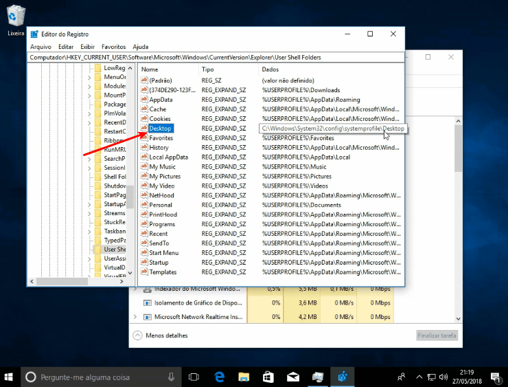 Como resolver o erro Editar o Desktop