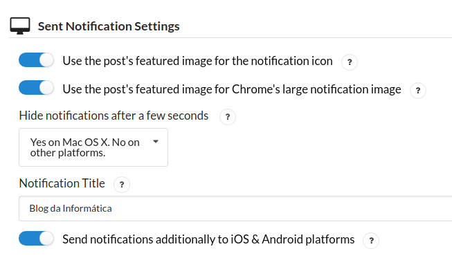 Configurações do OneSignal Parte 2