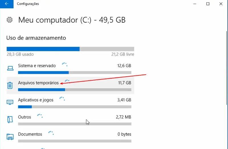 Remover versão anterior do Windows 10 4 Arquivos temporários
