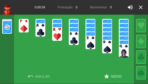 Jogos do Google - Solitaire