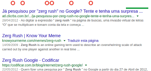 Jogos do Google - Zerg rush