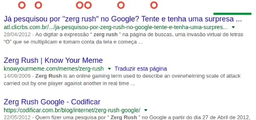 Jogos do Google - Zerg rush