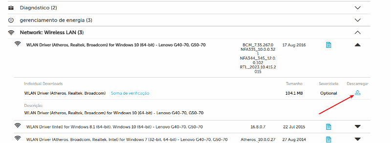 Lenovo Série G não conecta Wifi 6 Descarregar - Baixar driver