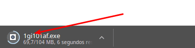 Download no rodapé do Chrome