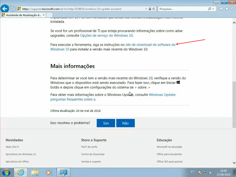 Site da Microsoft