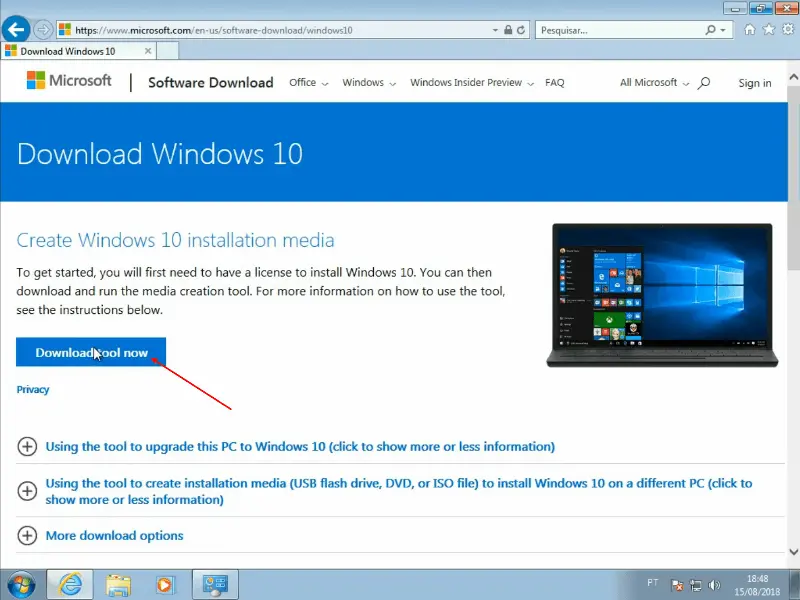 Windows 10 original GRÁTIS 6 Download da ferramenta de atualização