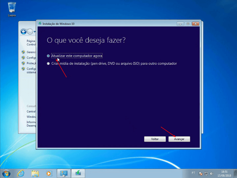 Atualizar para o Windows 10