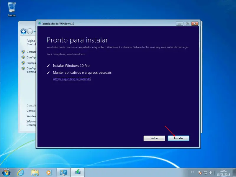 Windows 10 original GRÁTIS 15 Início da atualização do Windows 10