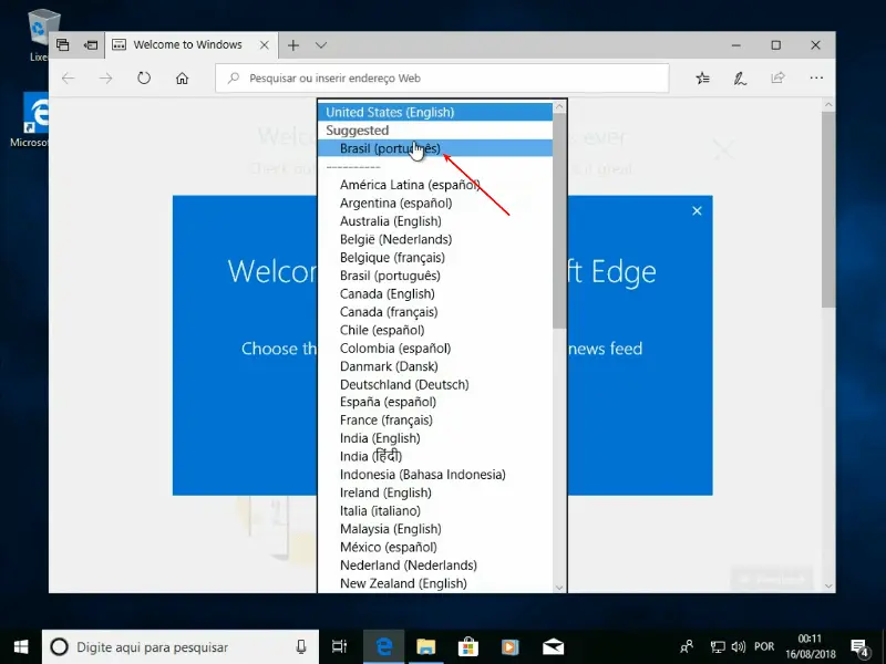 Windows 10 original GRÁTIS 22 Ajustando o idioma do feed de notícias