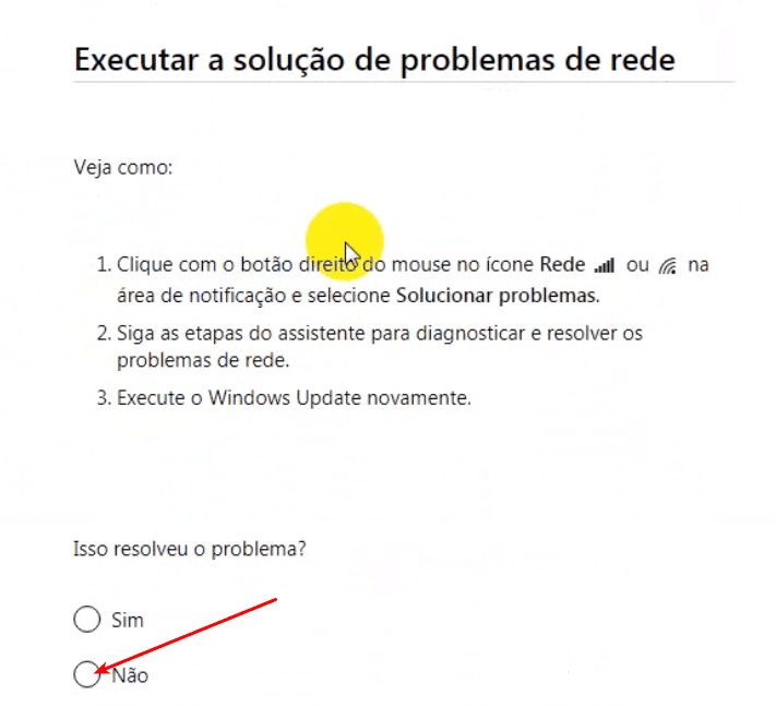 Não resolveu o problema