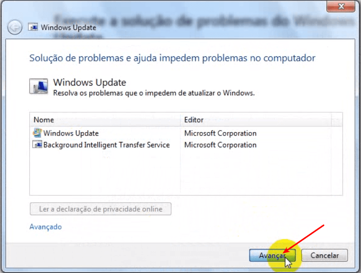 Instalar a atualização Instalar a atualização