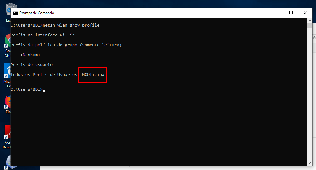 Como encontrar suas senhas de Wifi salvas no computador 7 Listar as redes cadastradas