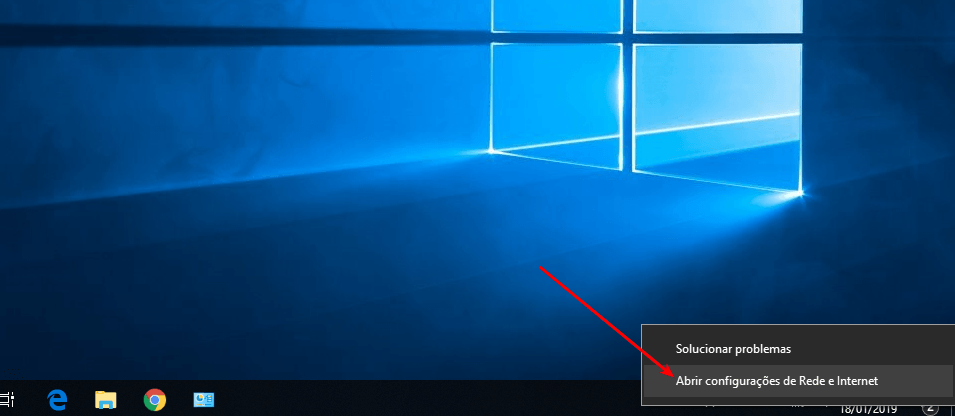 Como encontrar suas senhas de Wifi salvas no computador 2 Abrir configuração de Rede e Internet