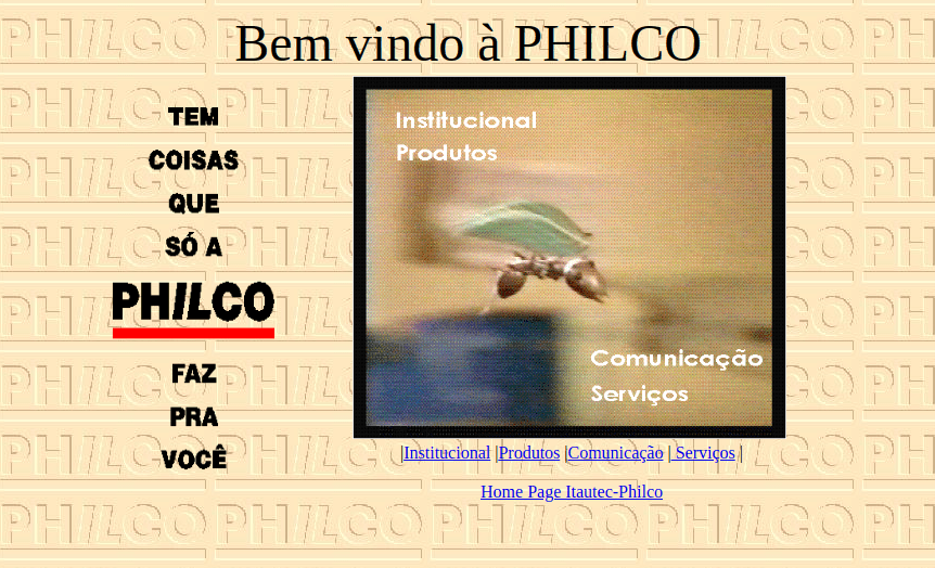 30 anos de WWW - Veja 20 sites da década de 90 e 2000 11 Philco em dezembro de 1996
