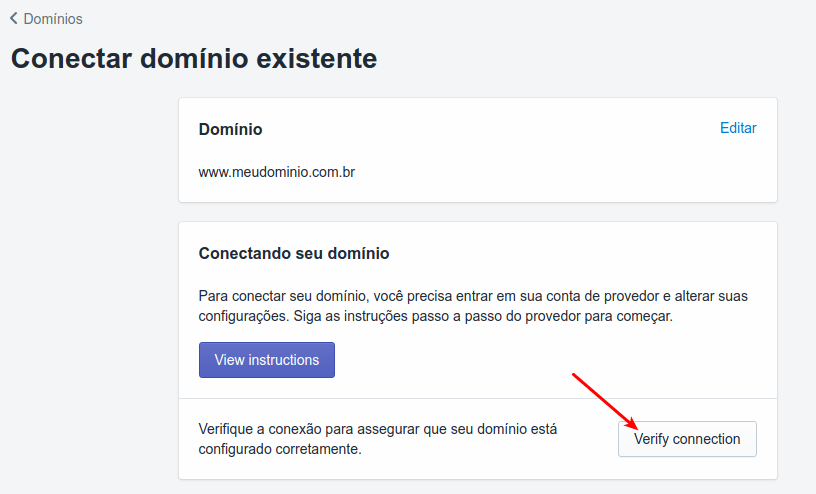 Domínio personalizado em lojas Shopify 5