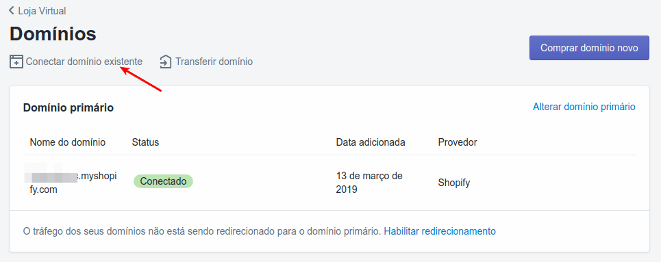 Domínio personalizado em lojas Shopify 3