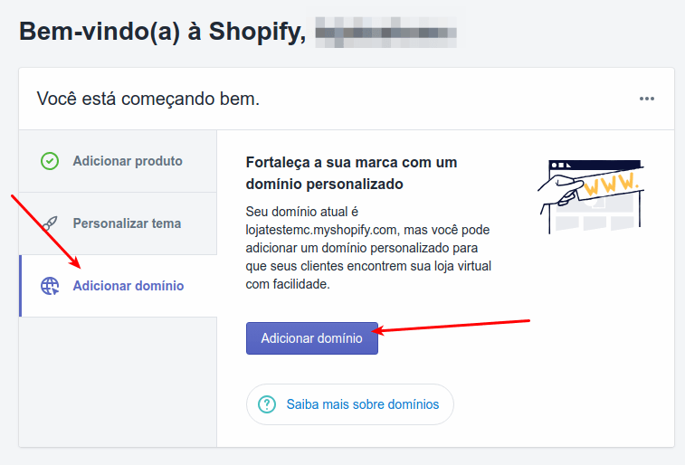 Domínio personalizado em lojas Shopify 2