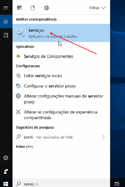 Consertando Aplicação bloqueada para sua proteção 4 Localizar serviços do Windows