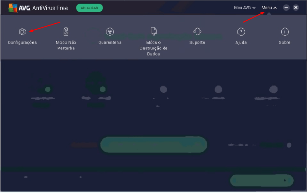 Antivírus bloqueando acesso ao TRT 4 Interface do AVG