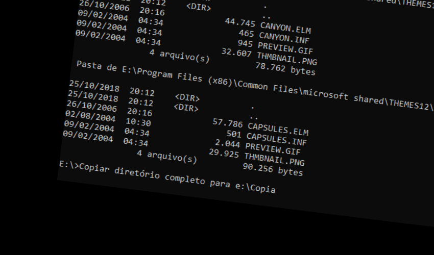 Copiar diretórios completos pela linha de comando 1