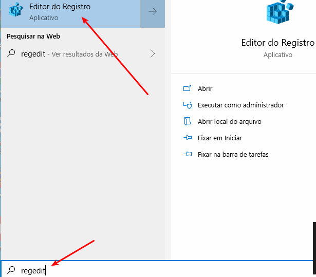 Exportar ou tirar backup do perfil do Outlook 1 Executar Regedit