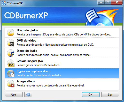 Como criar arquivos ISO no Windows, Mac e Linux 1 Selecionar Copiar ou Capturar Disco